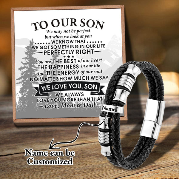 Bracelets For Son To Our Son - We Love You Personalized Name Bracelet GiveMe-Gifts