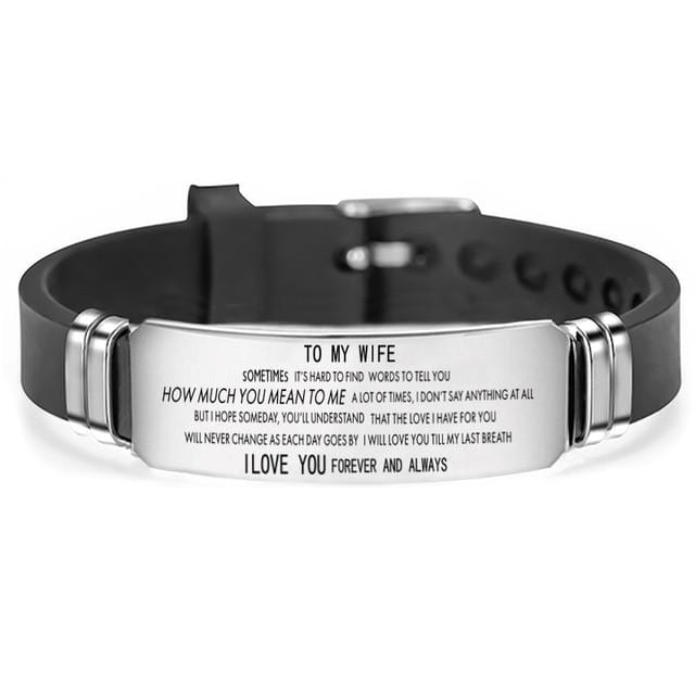 Bracelets For Wife To My Wife - I Love You Forever And Always Engraved Bracelet GiveMe-Gifts
