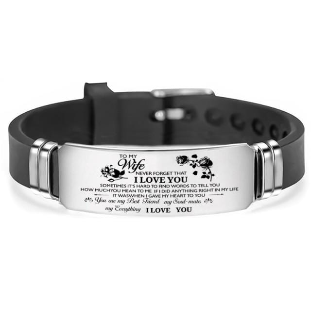 Bracelets To My Wife - Never Forget That I Love You Engraved Bracelet GiveMe-Gifts