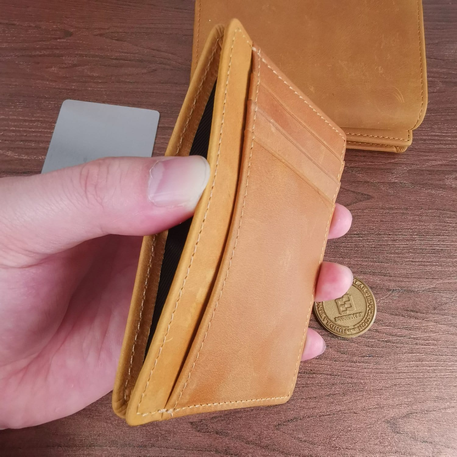Card Holder Wallet Mom To Daughter - You Will Never Lose Leather Card Holder Wallet GiveMe-Gifts