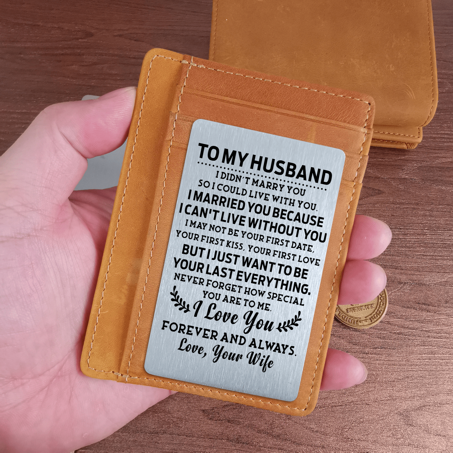 Card Holder Wallet To My Husband - I Love You Leather Card Holder Wallet GiveMe-Gifts
