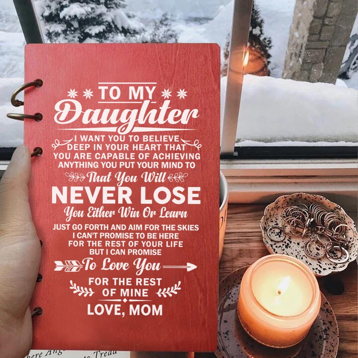 Diary Mom To Daughter - You Will Never Lose Wood Journal Notebook GiveMe-Gifts