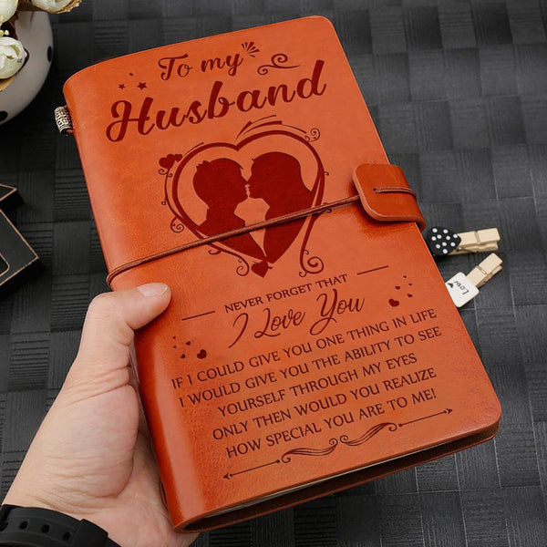 Diary For Husband To My Husband - I Love You Personalized Leather Journal GiveMe-Gifts
