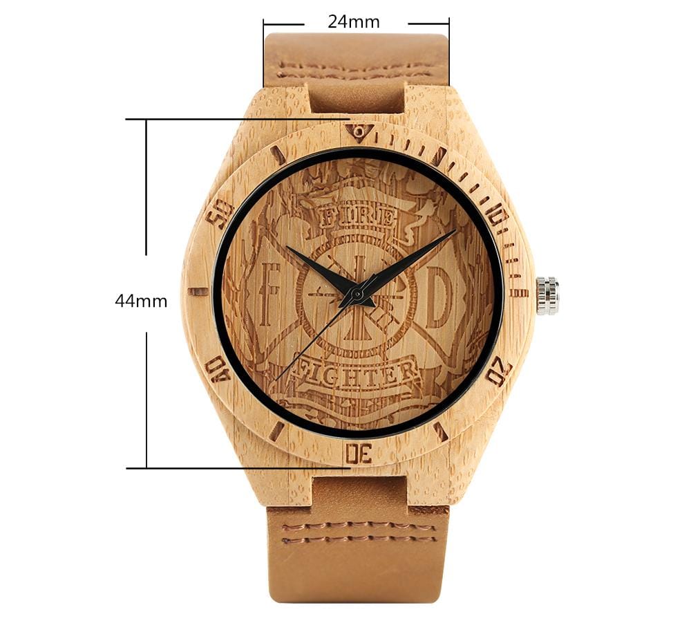 Watches I Am A Proud Firefighter Wood Watch GiveMe-Gifts