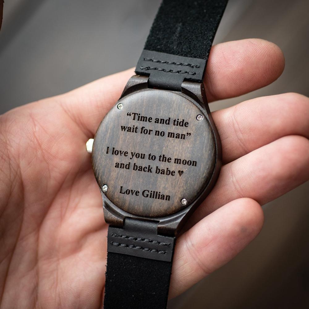 Watches Personalized Loving Messages - Wooden Customized Watch GiveMe-Gifts