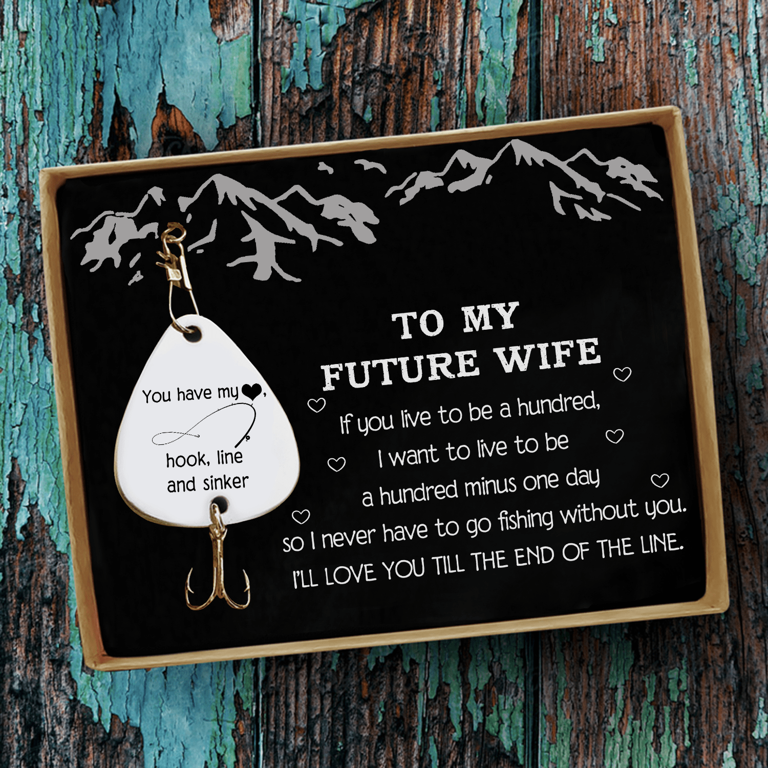 Fishing Hook To My Future Wife - You Have My Heart Customized Fishing Lure GiveMe-Gifts