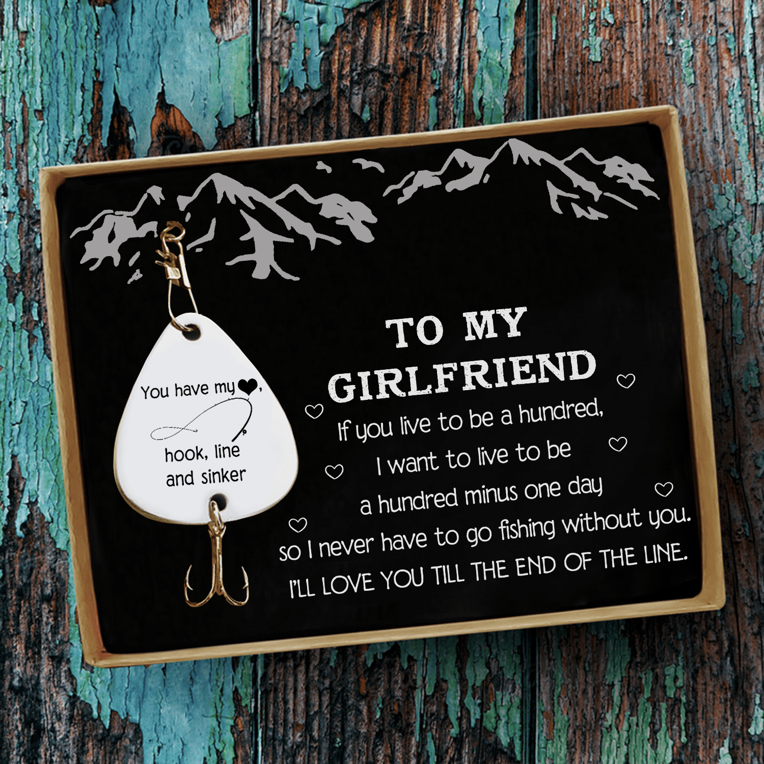 Fishing Hook To My Girlfriend - You Have My Heart Customized Fishing Lure GiveMe-Gifts