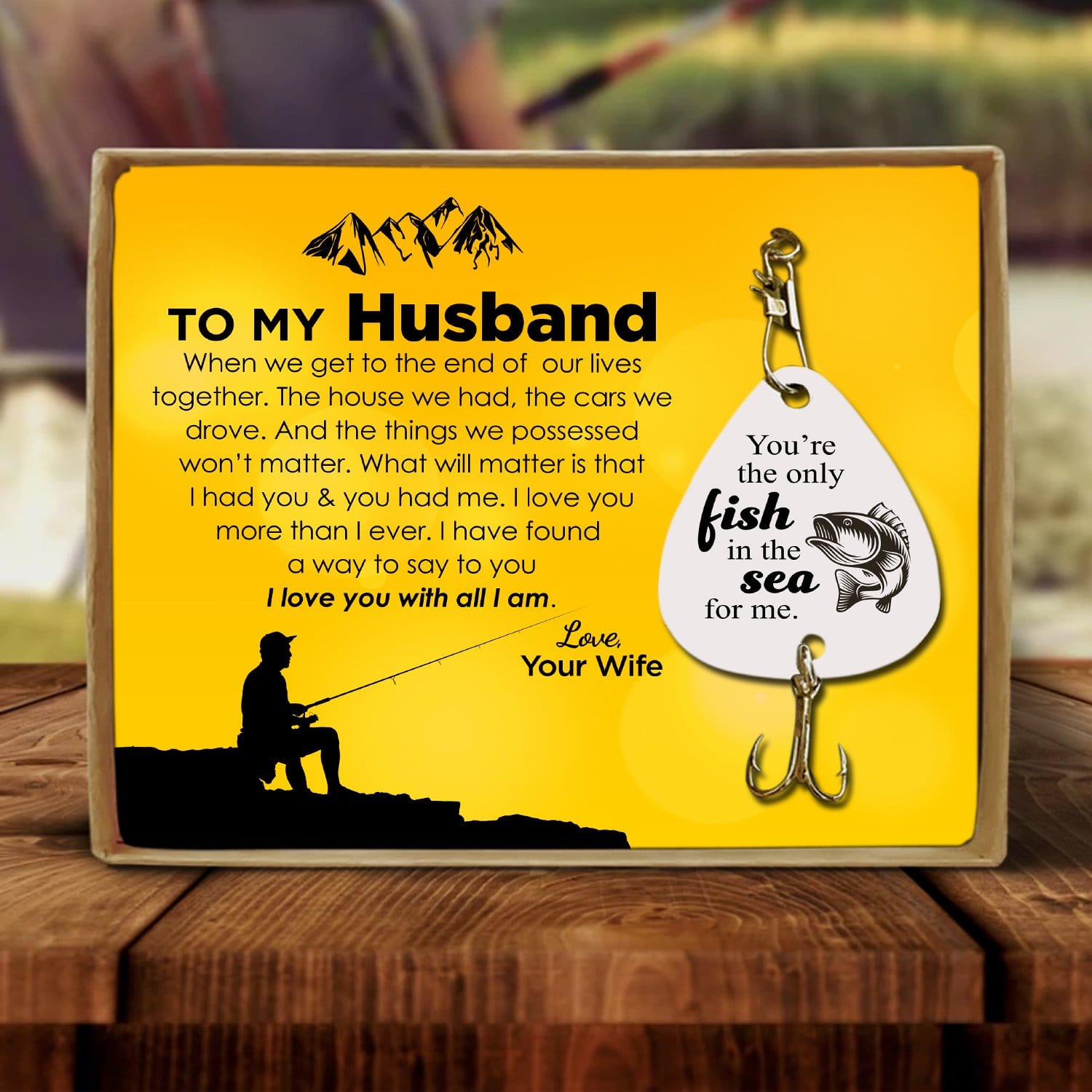 Fishing Hook To My Husband - I Love You With All I Am Engraved Fishing Lure GiveMe-Gifts