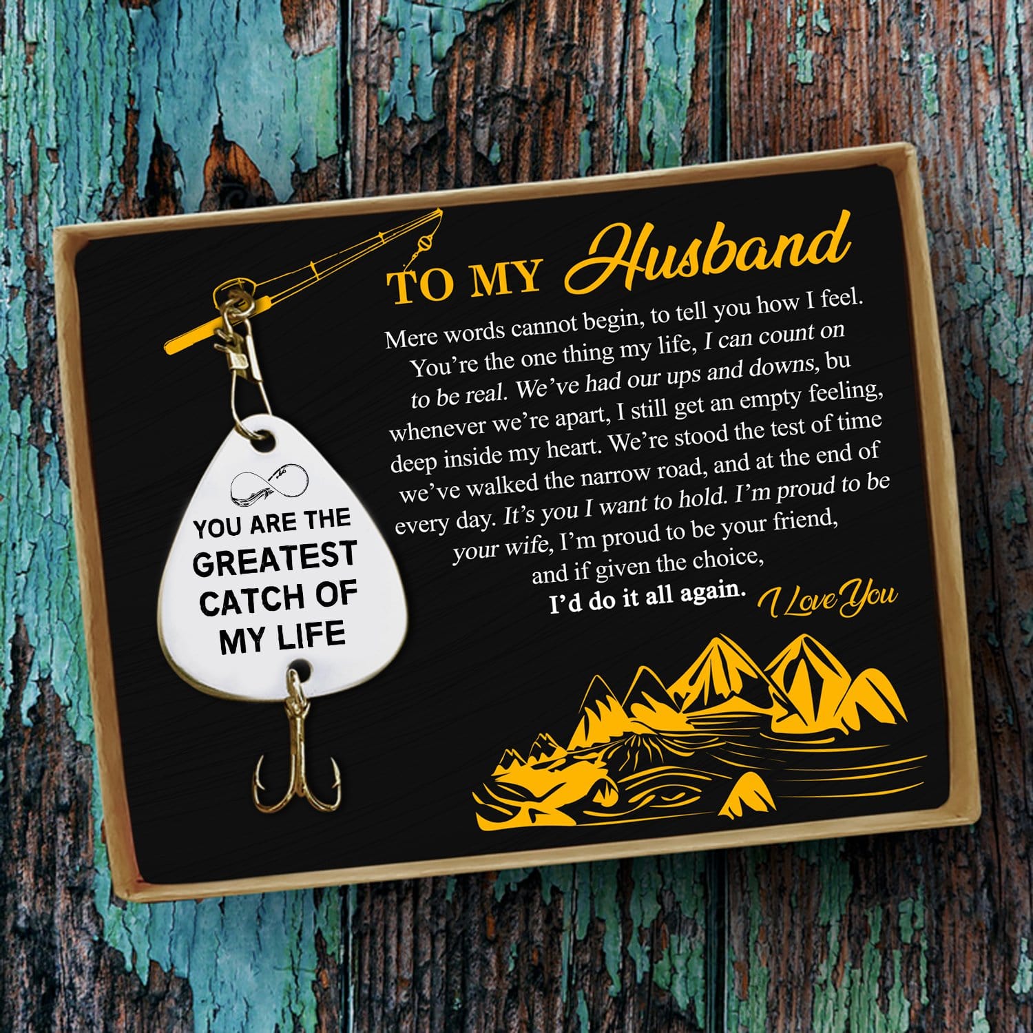 Fishing Hook To My Husband - You Are The Greatest Catch Of My Life Engraved Fishing Lure GiveMe-Gifts