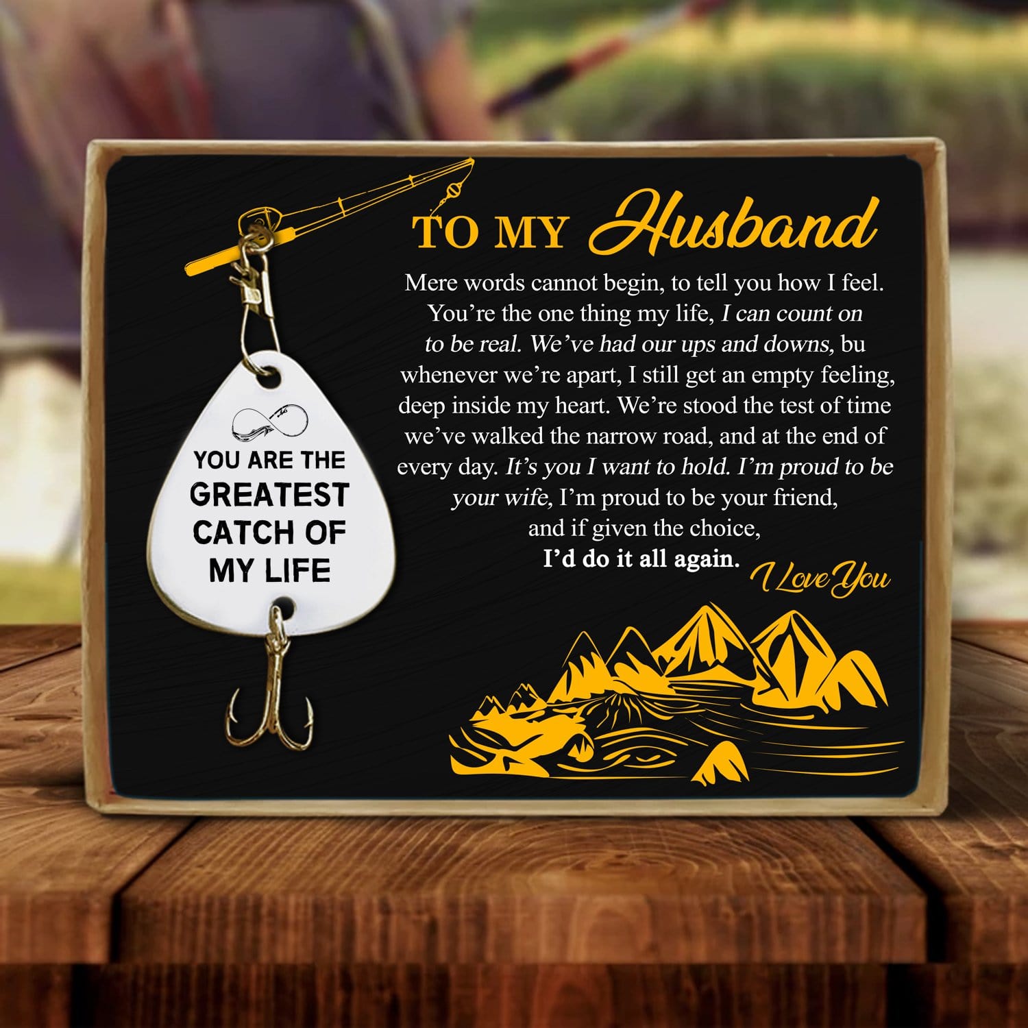Fishing Hook To My Husband - You Are The Greatest Catch Of My Life Engraved Fishing Lure GiveMe-Gifts