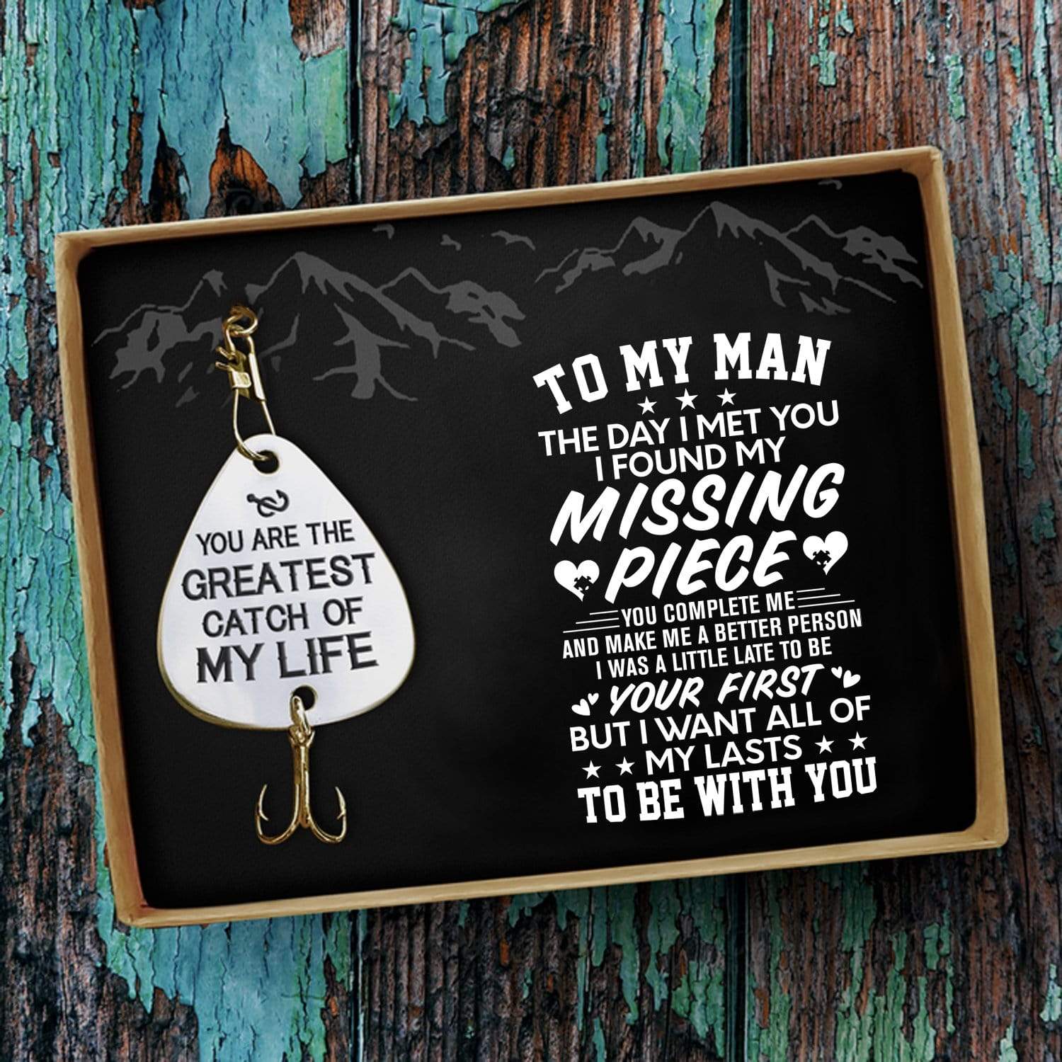 Fishing Hook To My Man - I Found My Missing Piece Customized Fishing Lure GiveMe-Gifts