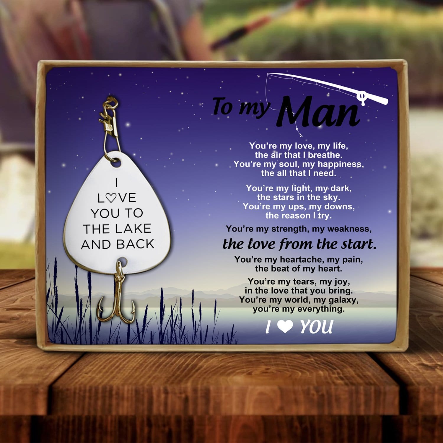 Fishing Hooks To My Man - I Love You To The Lake And Back Customized Fishing Lure GiveMe-Gifts
