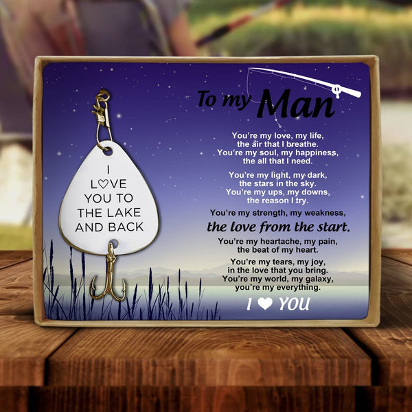 Fishing Hooks To My Man - I Love You To The Lake And Back Customized Fishing Lure GiveMe-Gifts