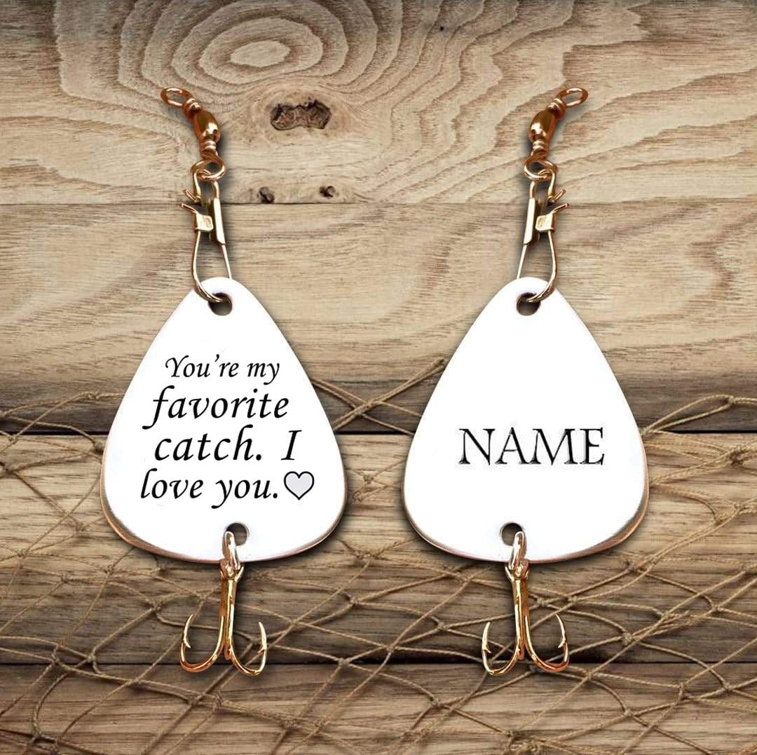 Fishing Hook To My Man - You Are My Favorite Catch Engraved Fishing Lure GiveMe-Gifts