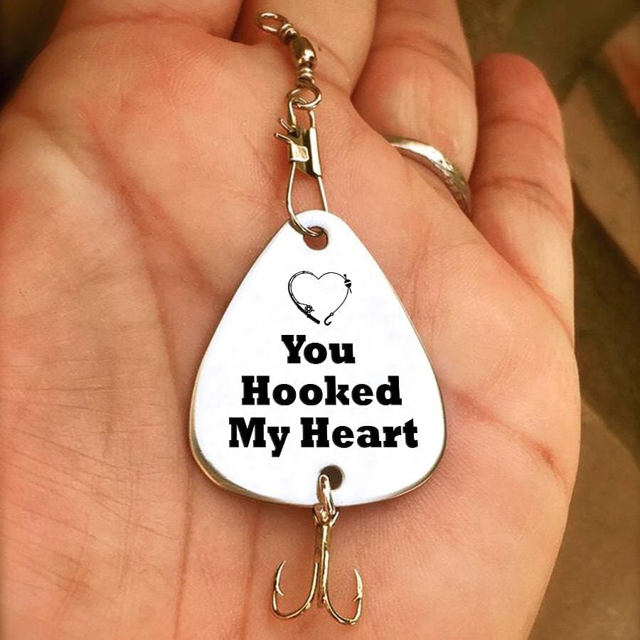 Fishing Hook To My Man - You Hooked My Heart Engraved Fishing Lure GiveMe-Gifts