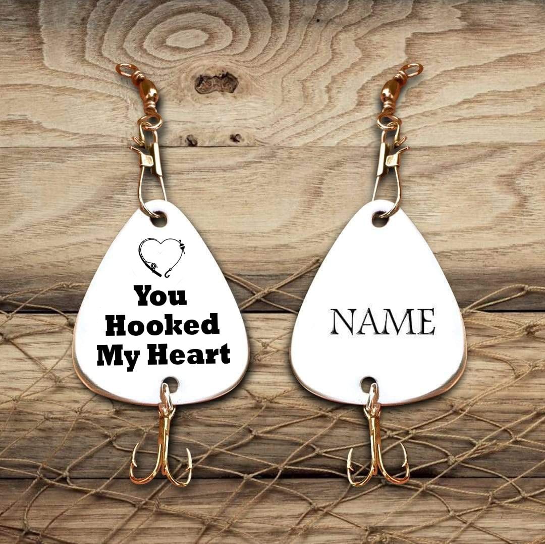Fishing Hook To My Man - You Hooked My Heart Engraved Fishing Lure GiveMe-Gifts