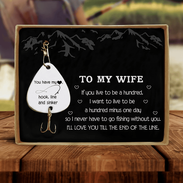 Fishing Hook To My Wife - You Have My Heart Customized Fishing Lure GiveMe-Gifts
