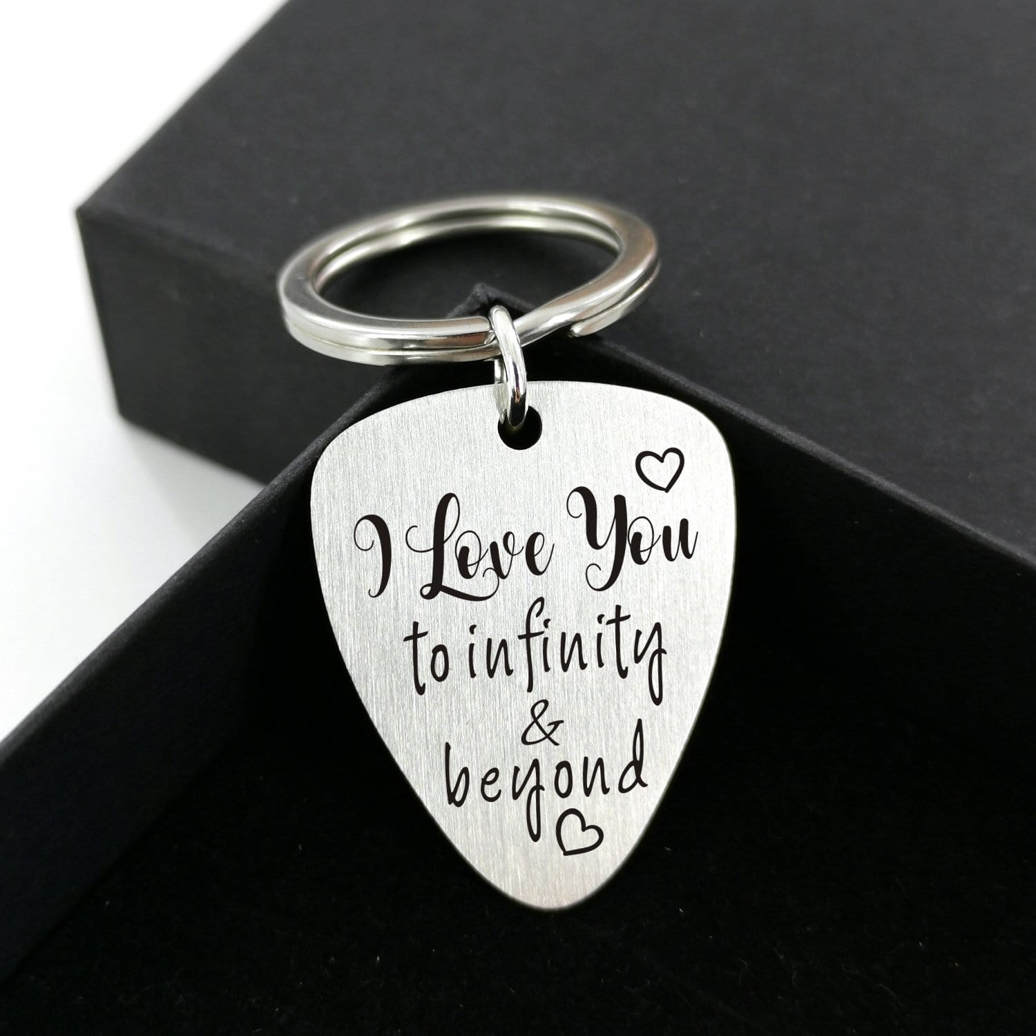 Guitar Pick Keychains I Love You To Infinity And Beyond - Customized Guitar Pick Keychain GiveMe-Gifts