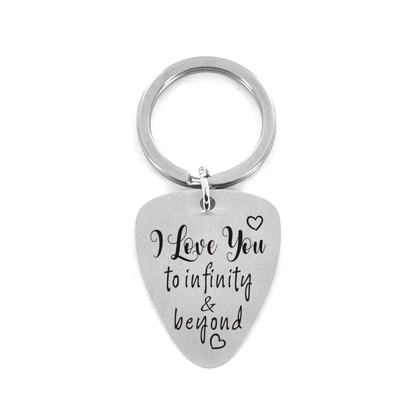 Guitar Pick Keychains I Love You To Infinity And Beyond - Customized Guitar Pick Keychain GiveMe-Gifts