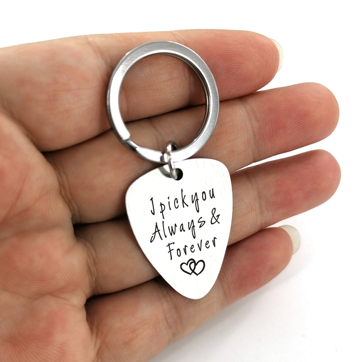 Guitar Pick Keychains I Pick You Always And Forever - Customized Guitar Pick Keychain GiveMe-Gifts