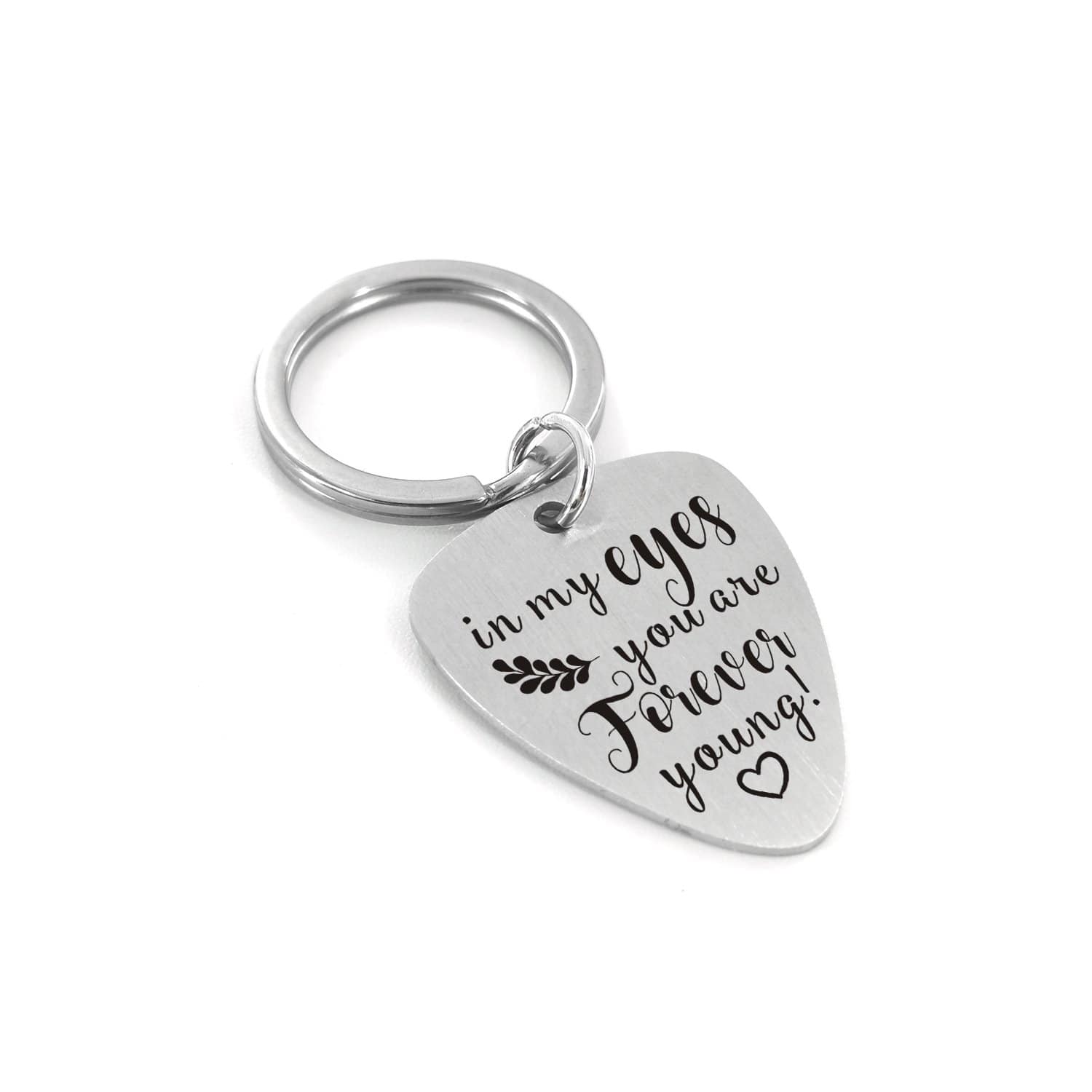 Guitar Pick Keychains In My Eyes You Are Forever Young - Customized Guitar Pick Keychain GiveMe-Gifts