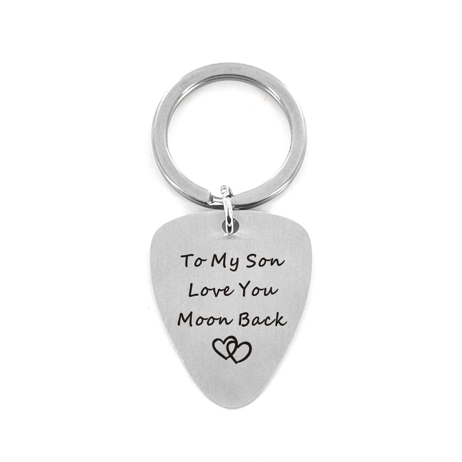 Guitar Pick Keychains To My Son Love You Moon Back - Customized Guitar Pick Keychain GiveMe-Gifts