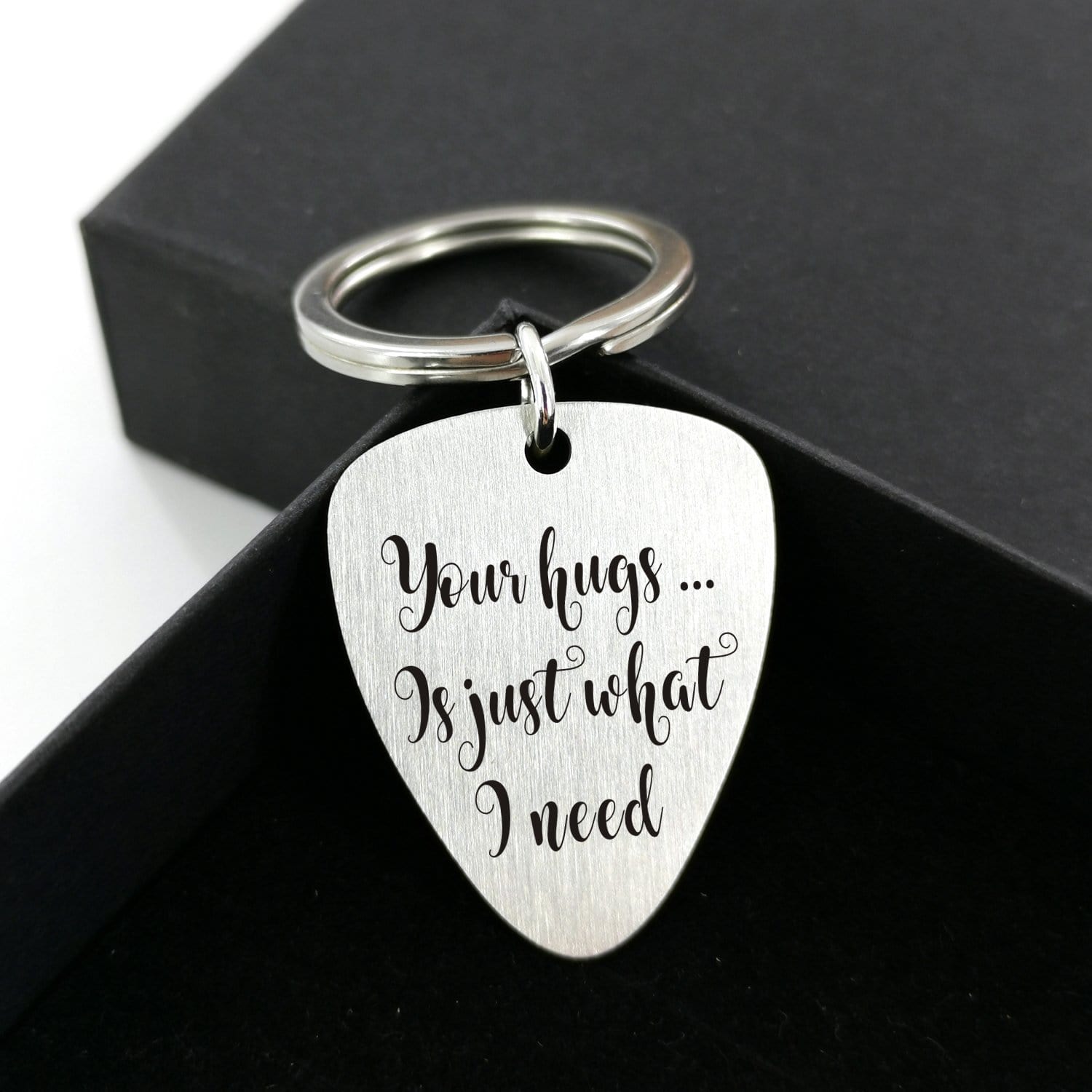 Guitar Pick Keychains Your Hugs Is Just What I Need - Customized Guitar Pick Keychain GiveMe-Gifts