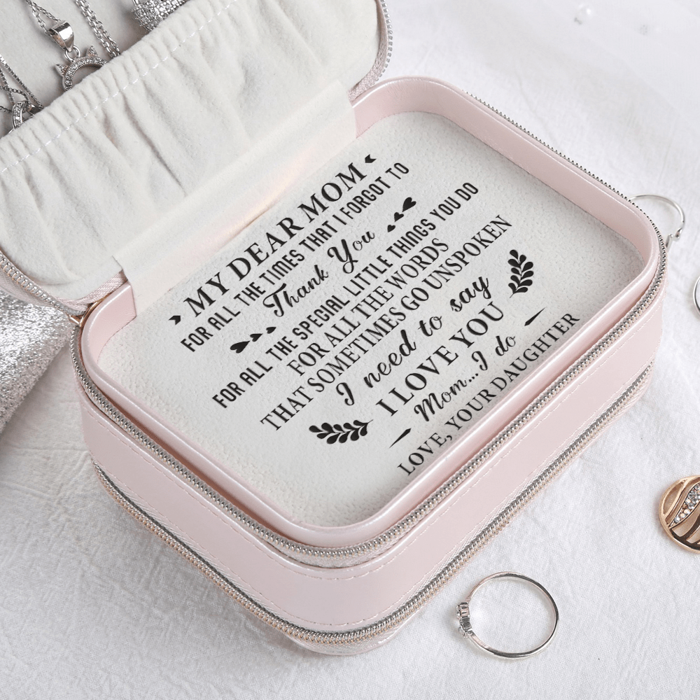 Jewelry Box Daughter To Mom - I Love You Personalized Jewelry Box Pink GiveMe-Gifts
