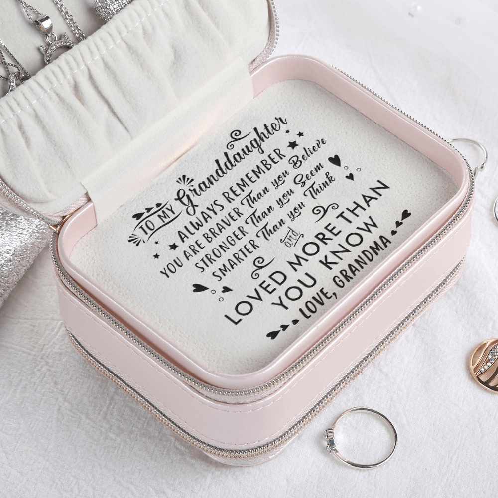 Jewelry Box Grandma To Granddaughter - You Are Loved More Personalized Jewelry Box Pink GiveMe-Gifts
