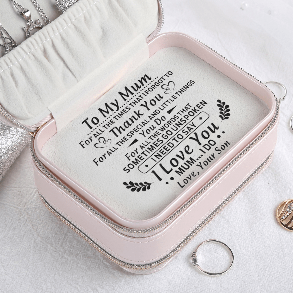 Jewelry Box Son To Mum - I Love You Personalized Jewelry Box Pink GiveMe-Gifts