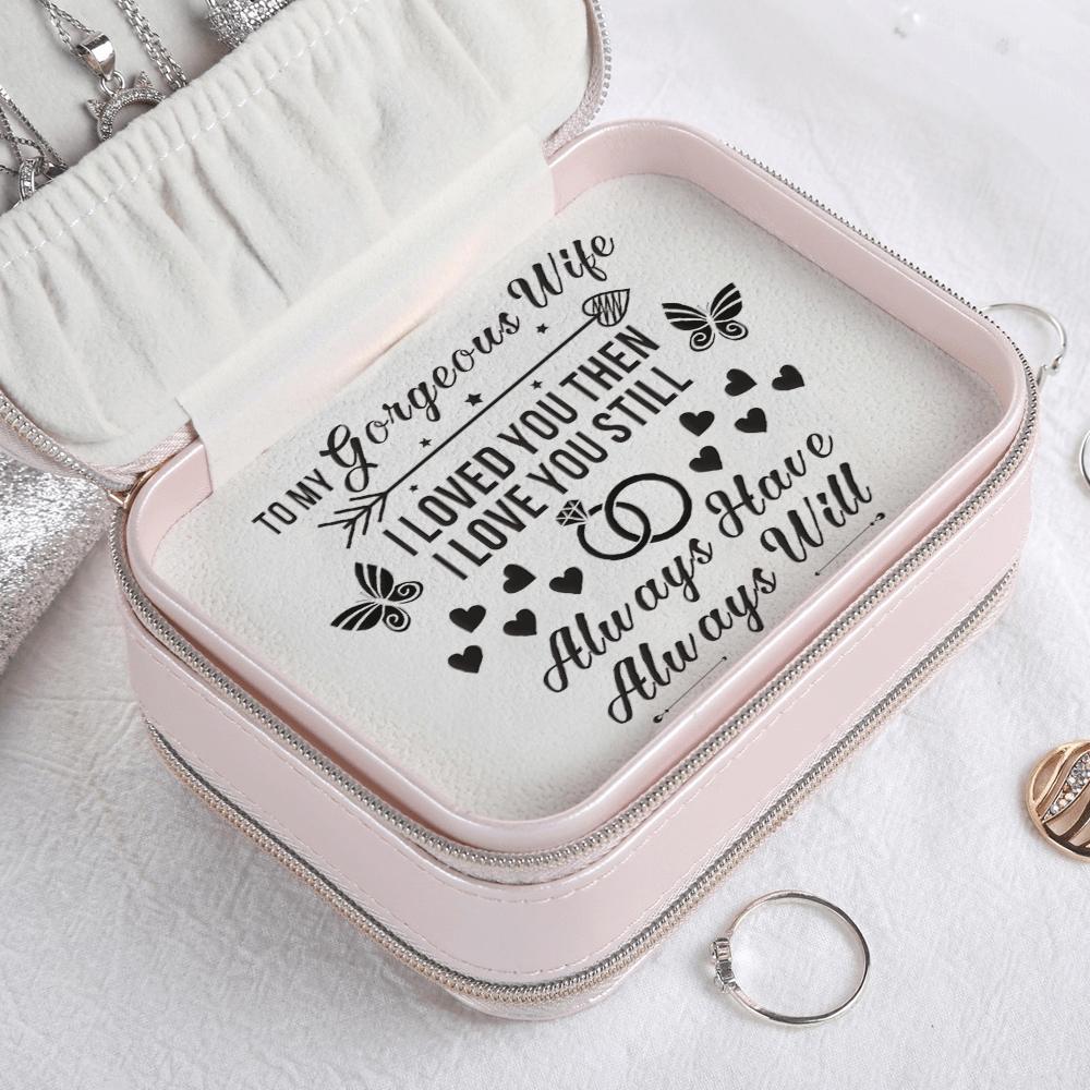 Jewelry Box To My Wife - I Love You Personalized Jewelry Box Pink GiveMe-Gifts