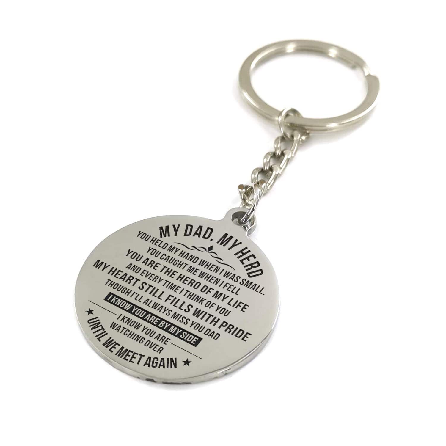 Keychains To My Dad - I Know You Are By My Side Personalized Keychain GiveMe-Gifts