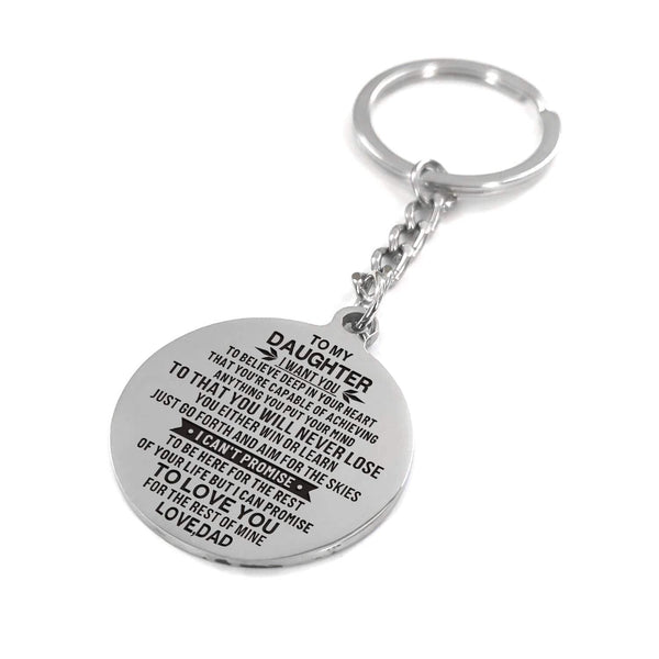 Keychains Dad To Daughter - I Promise To Love You Personalized Keychain GiveMe-Gifts