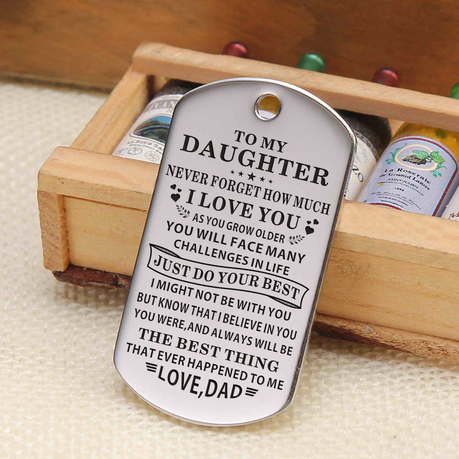 Keychains Dad To Daughter - Just Do Your Best Personalized Keychain GiveMe-Gifts