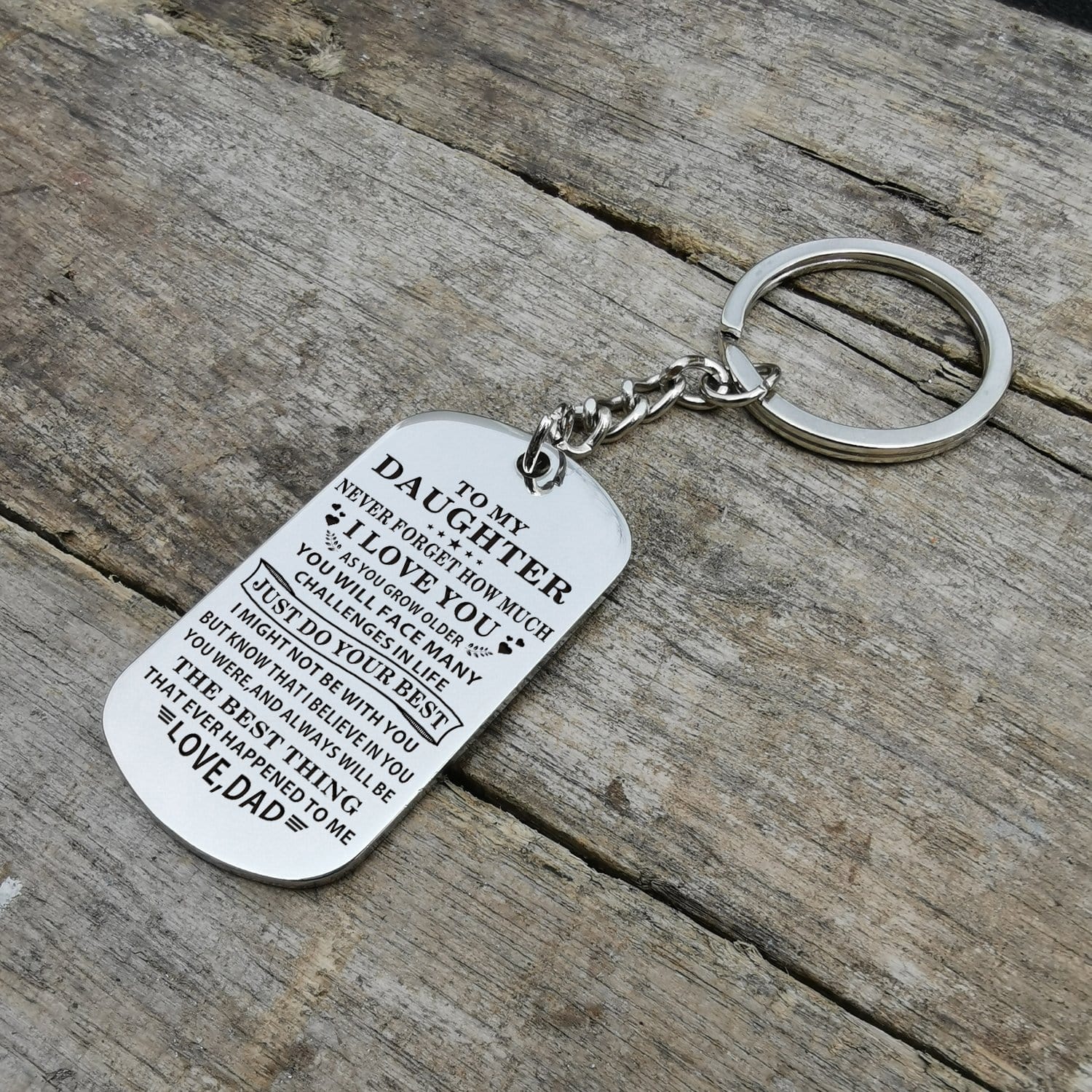 Keychains Dad To Daughter - Just Do Your Best Personalized Keychain GiveMe-Gifts