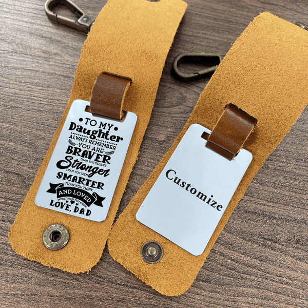 Keychains Dad To Daughter - You Are Loved More Leather Customized Keychain GiveMe-Gifts