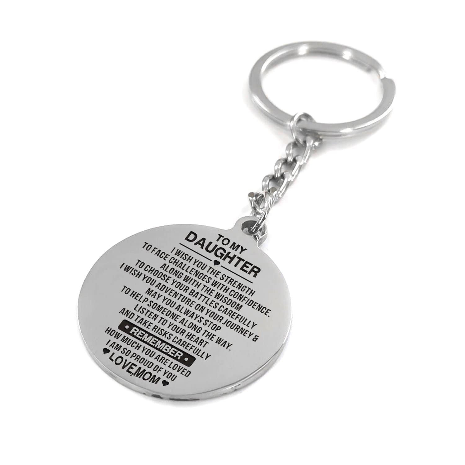 Keychains Mom To Daughter - Remember How Much You Are Loved Personalized Keychain GiveMe-Gifts
