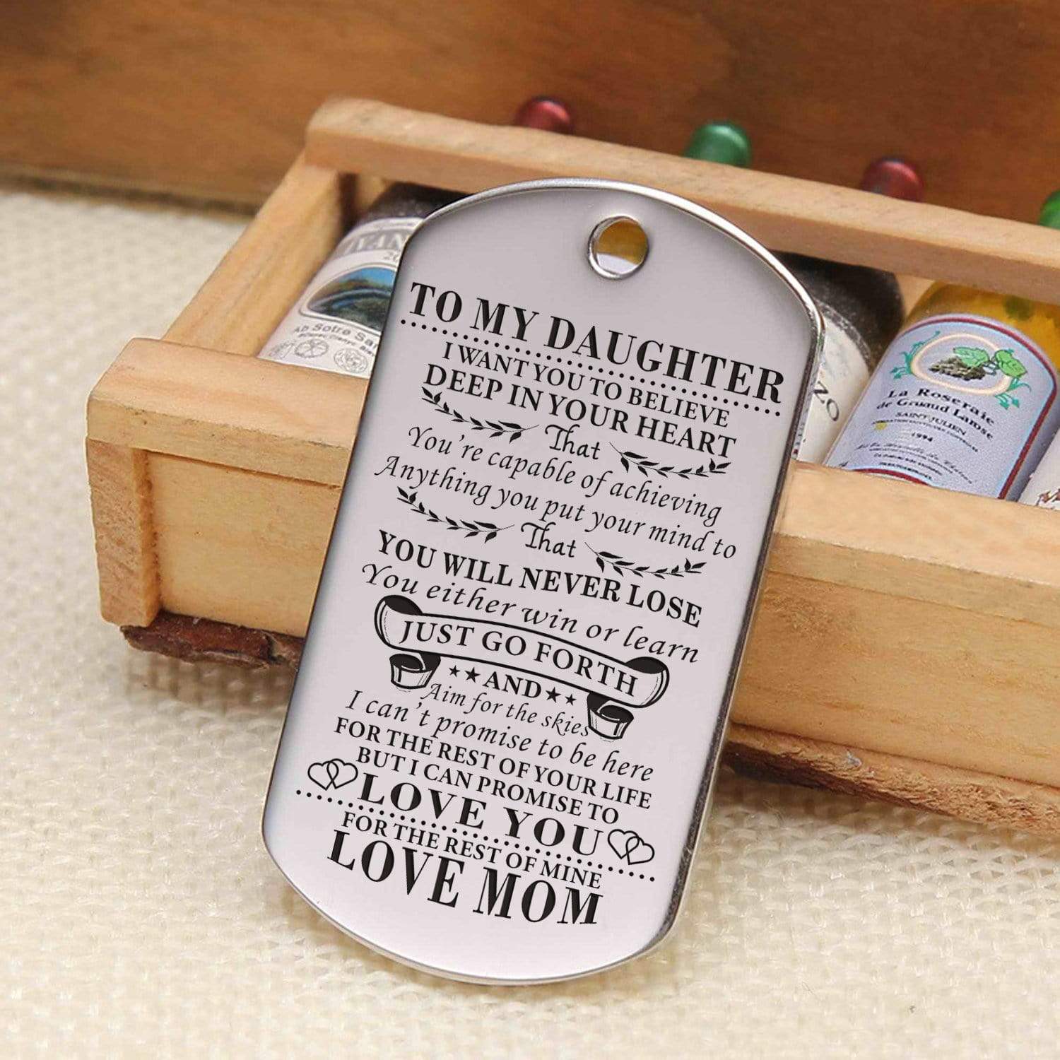 Keychains Mom To Daughter - You Will Never Lose Personalized Keychain GiveMe-Gifts