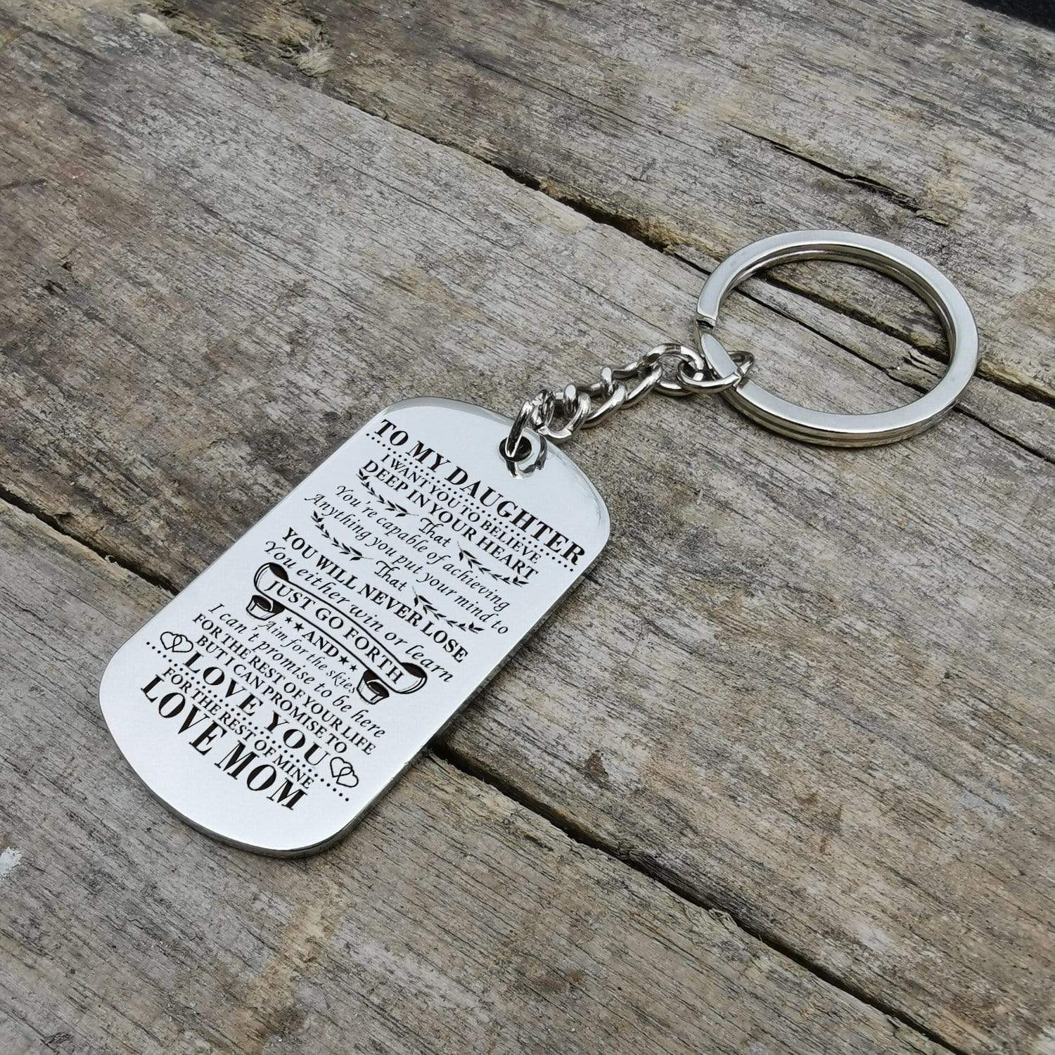 Keychains Mom To Daughter - You Will Never Lose Personalized Keychain GiveMe-Gifts
