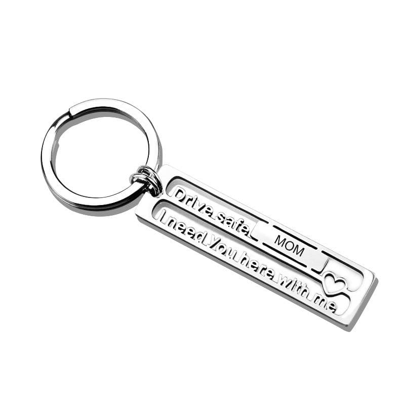 Keychains Drive Safe Customized Keychain For Family Silver / Dad GiveMe-Gifts