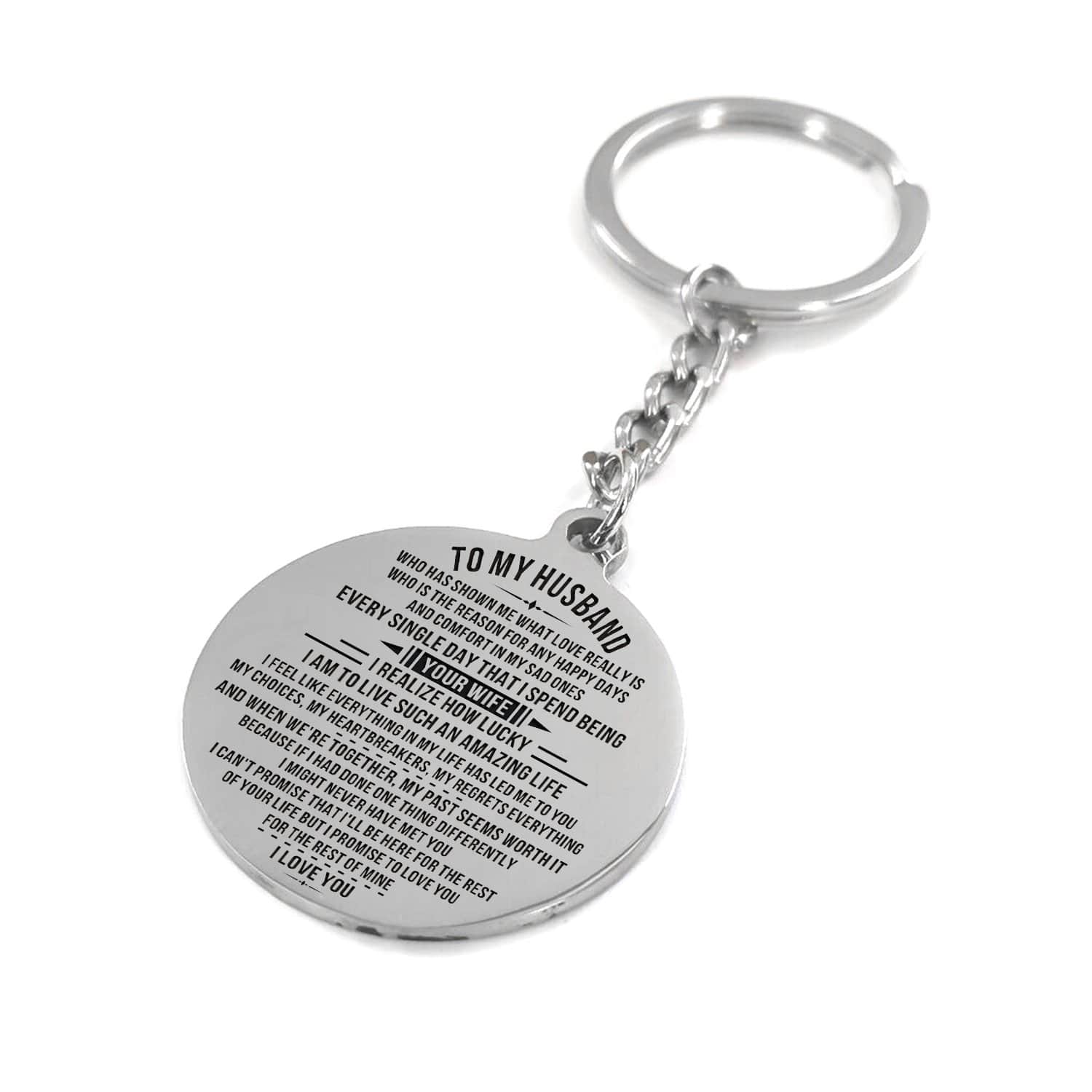 Keychains For Husband To My Husband - I Love You Every Single Day Personalized Keychain GiveMe-Gifts