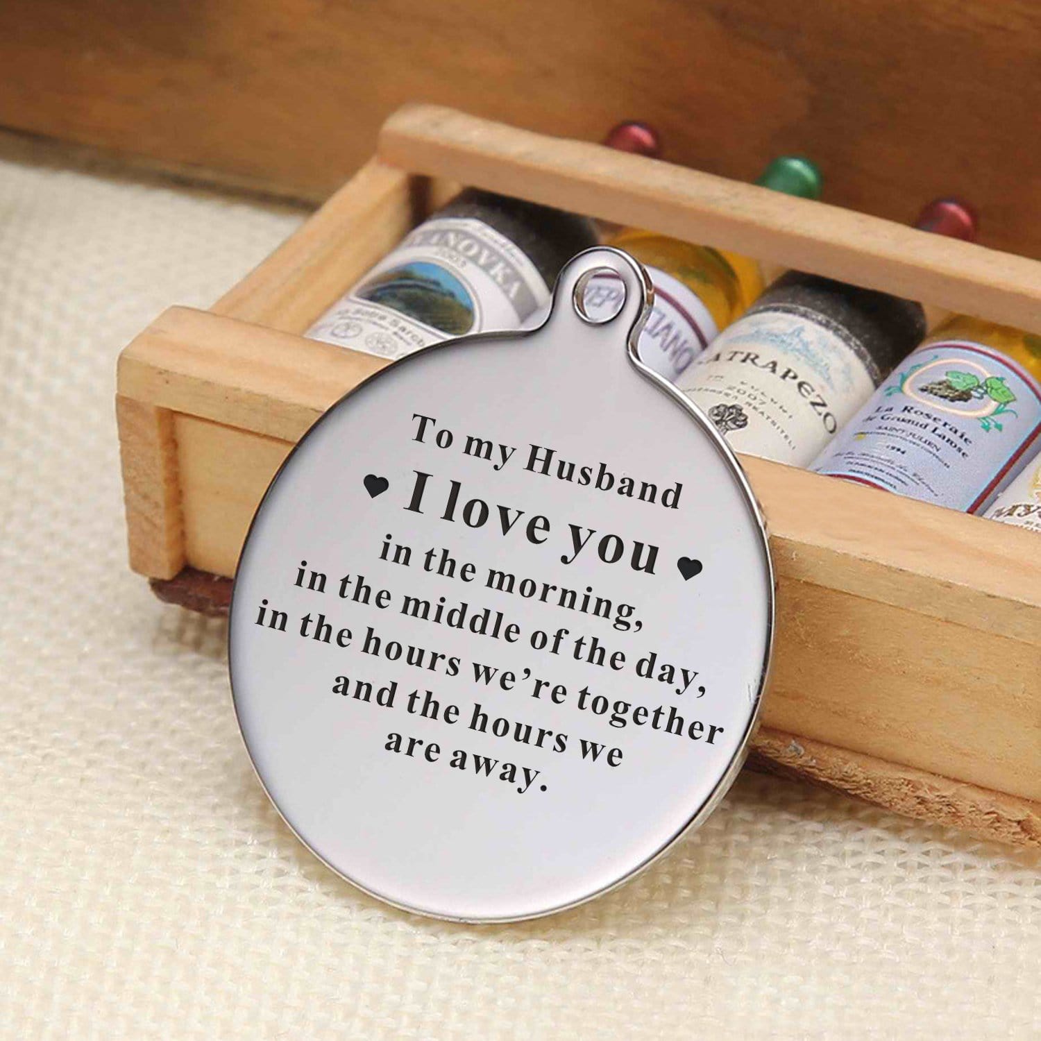 Keychains For Husband To My Husband - I Love You Everytime Personalized Keychain GiveMe-Gifts