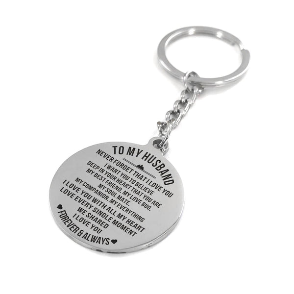 Keychains To My Husband - I Love You Forever and Always Personalized Keychain GiveMe-Gifts