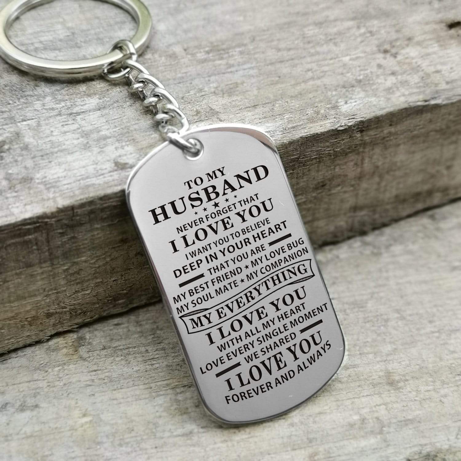 Keychains To My Husband - I Love You With All My Heart Personalized Keychain GiveMe-Gifts