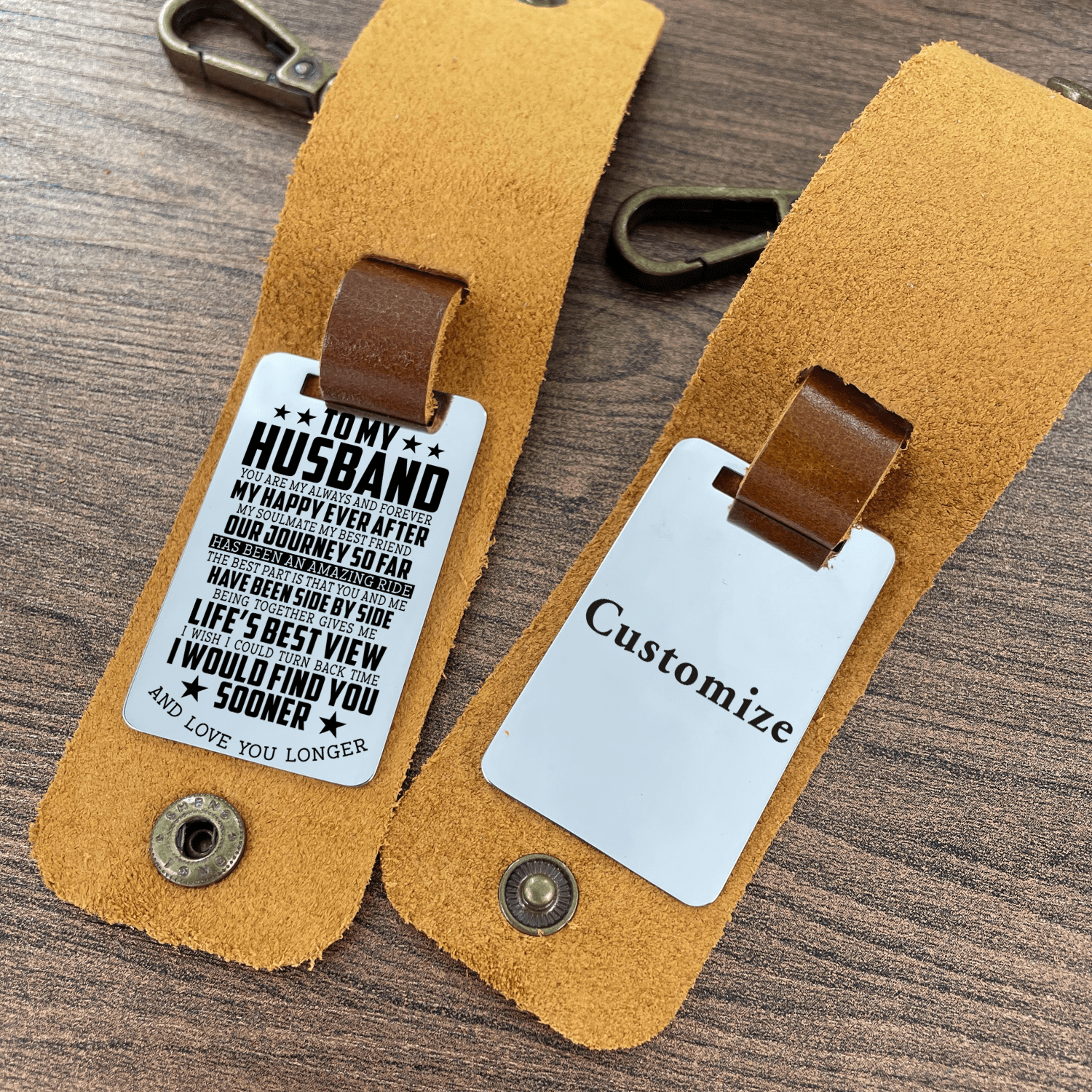 Keychains To My Husband - I Would Find You Sooner Leather Customized Keychain GiveMe-Gifts