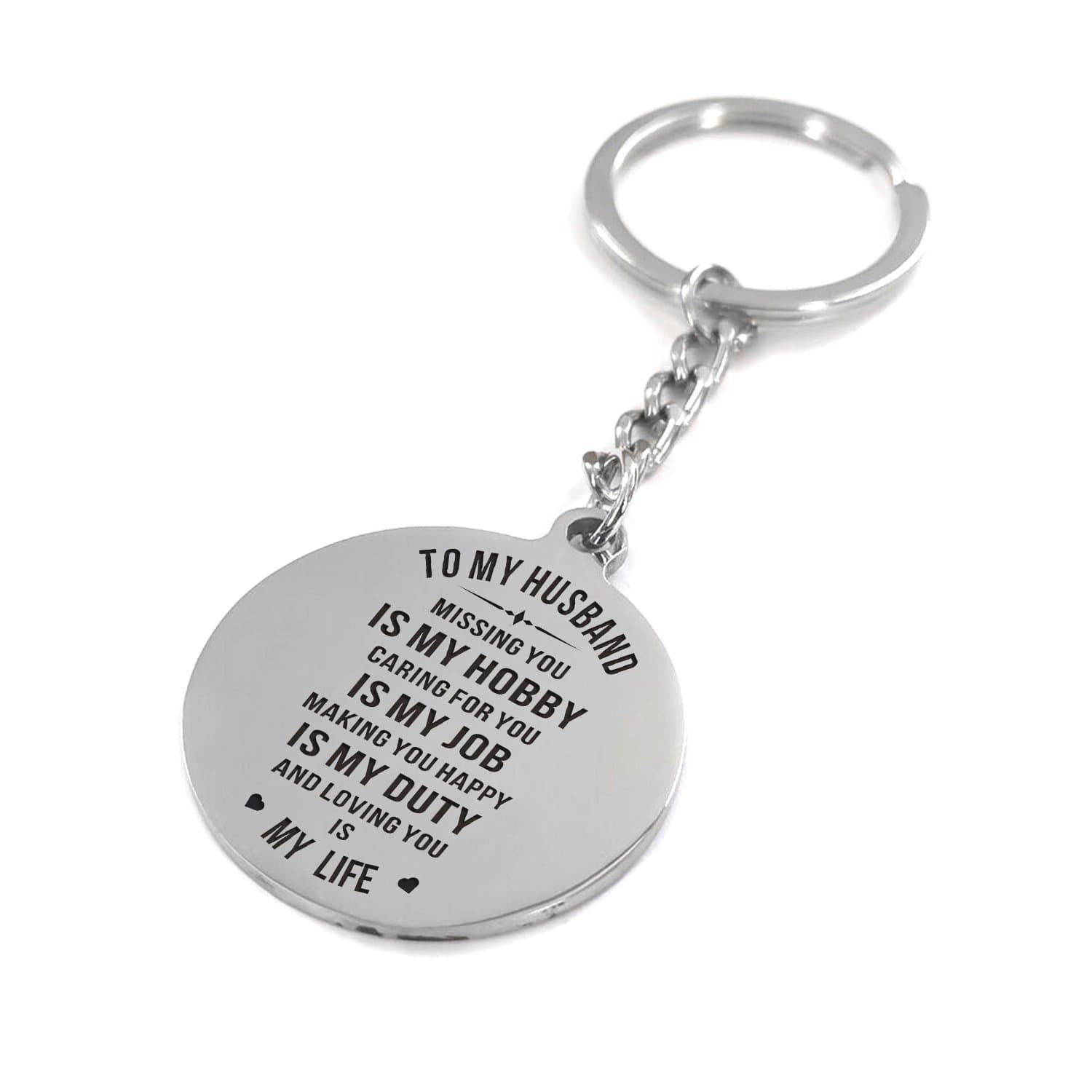 Keychains For Husband To My Husband - Loving You Is My Life Personalized Keychain GiveMe-Gifts