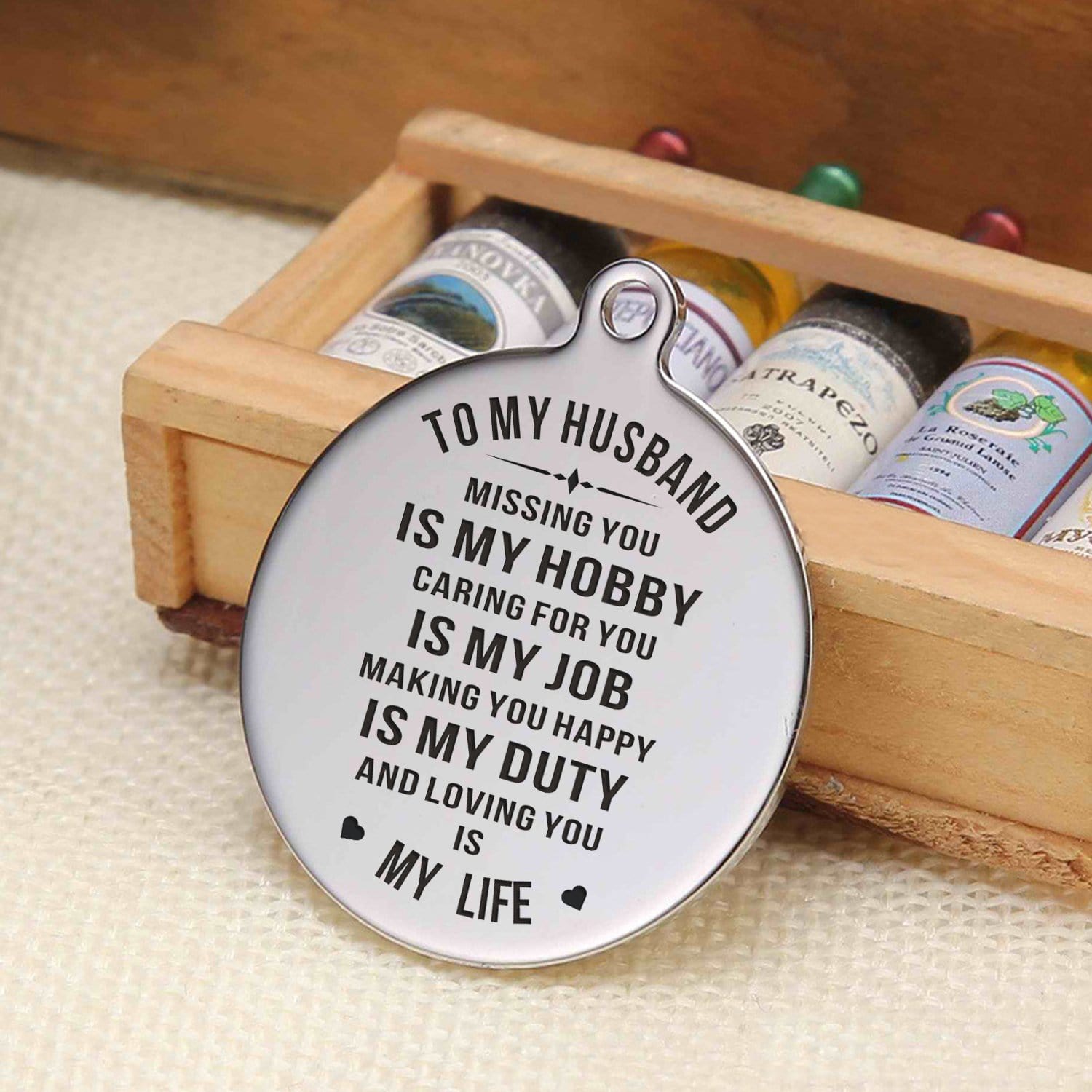 Keychains To My Husband - Loving You Is My Life Personalized Keychain GiveMe-Gifts