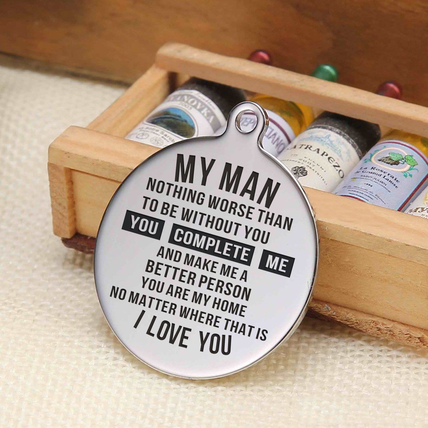 Keychains To My Man - You Complete Me Personalized Keychain GiveMe-Gifts