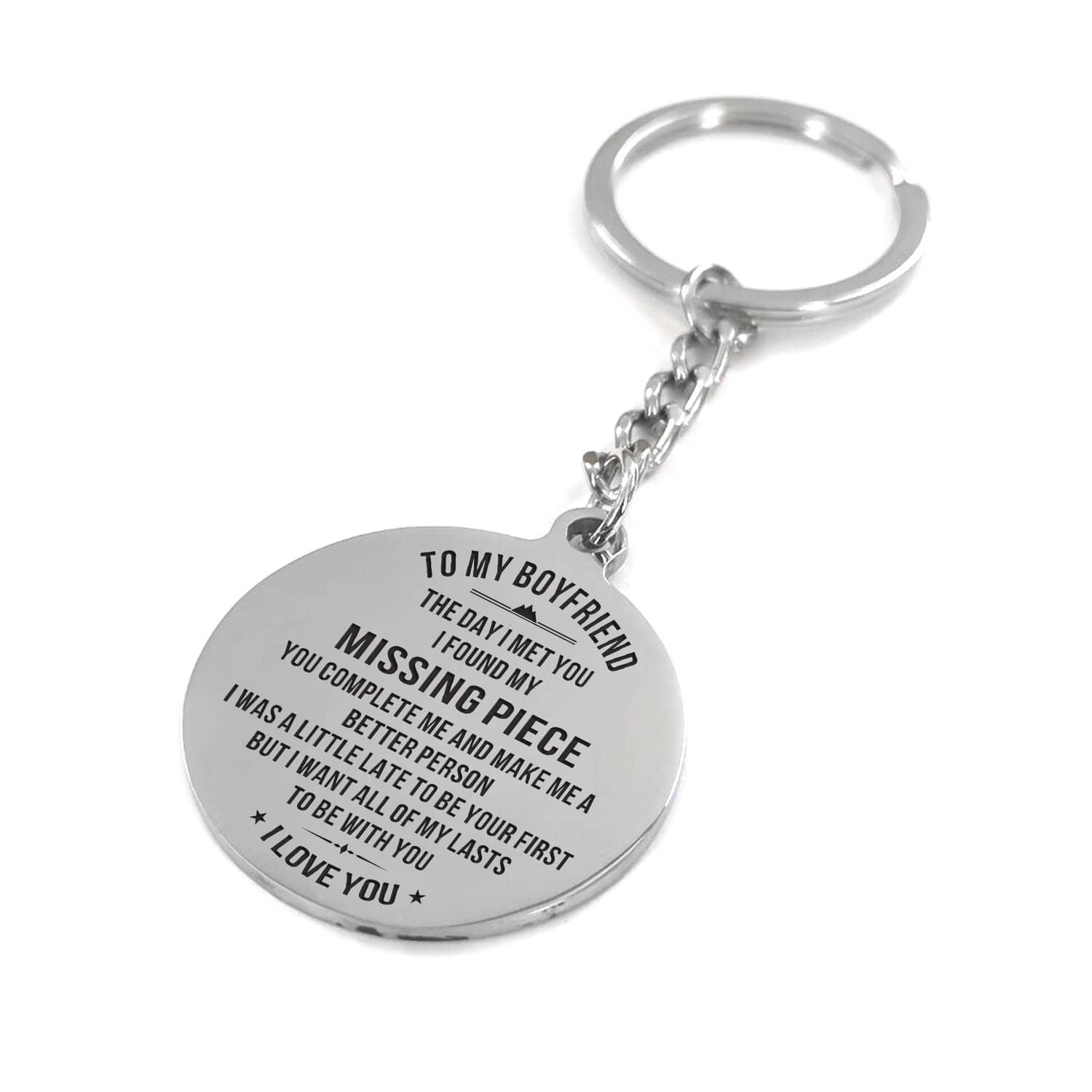 Keychains To My Boyfriend - I Found My Missing Piece Personalized Keychain GiveMe-Gifts