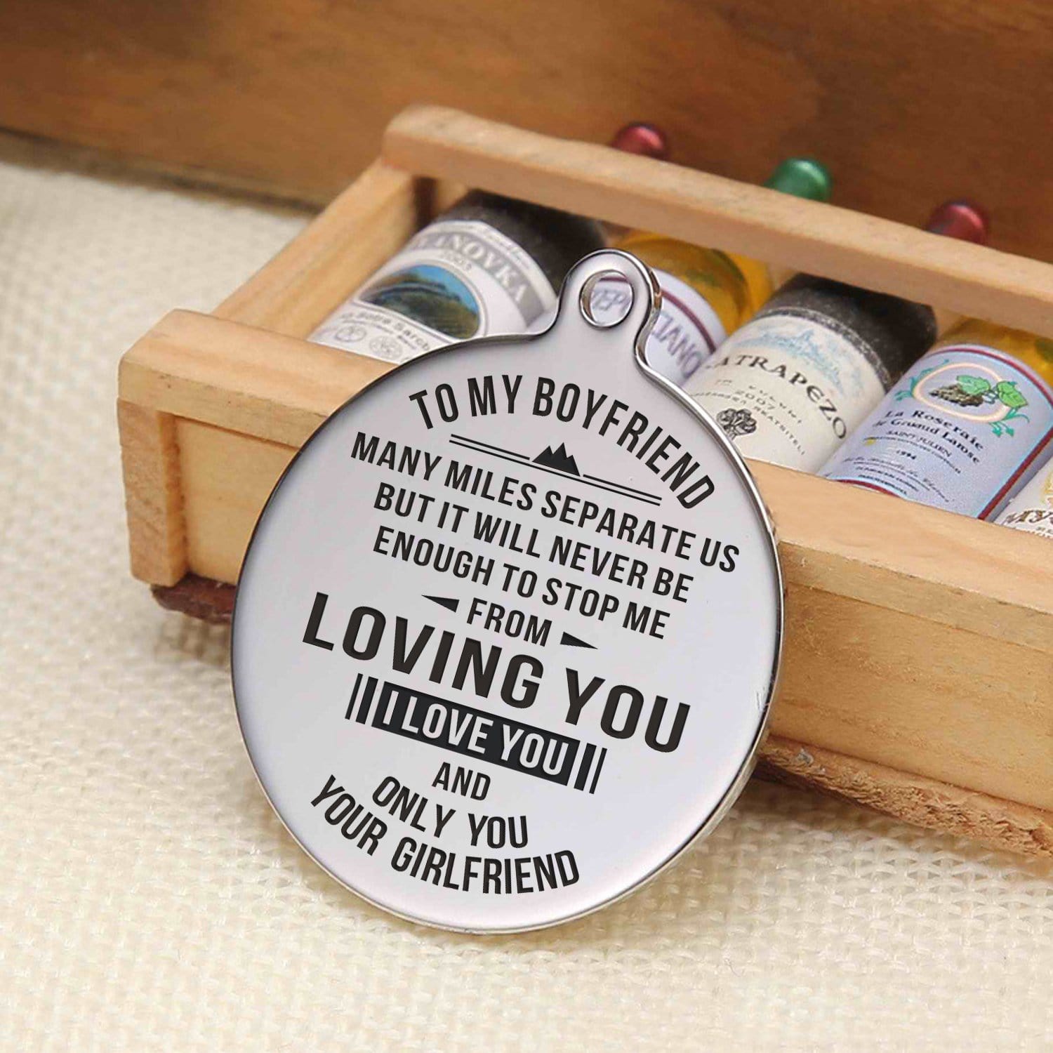 Keychains For Lovers To My Boyfriend - I Never Stop Loving You Personalized Keychain GiveMe-Gifts